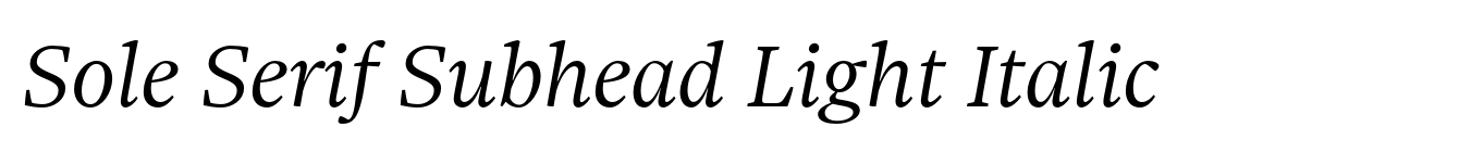 Sole Serif Subhead Light Italic image